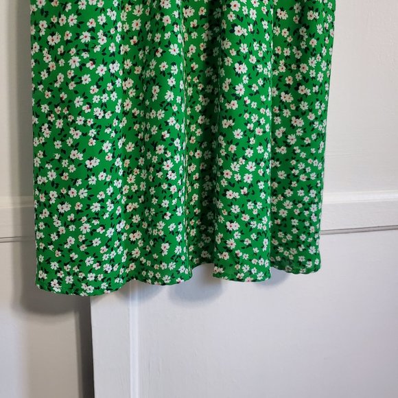 Jessica Simpson Women's Extra Small Green Floral Sleeveless Midi-Dress with Slip - Picture 9 of 10